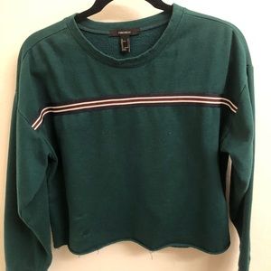 Forever 21 crop top strip sweater!